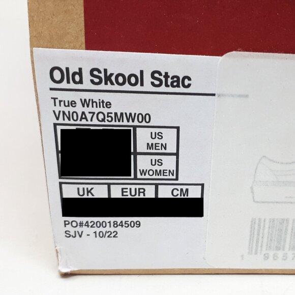 Vans Old Skool Stackform Stacked Platform Shoe Sneaker All True White Womens NEW - Picture 9 of 11